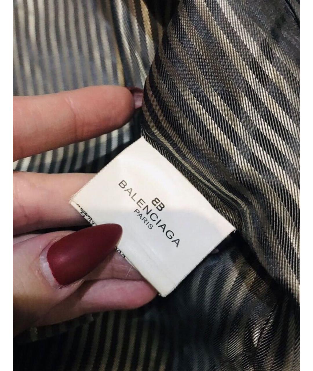 BALENCIAGA Черная кожаная куртка, фото 8