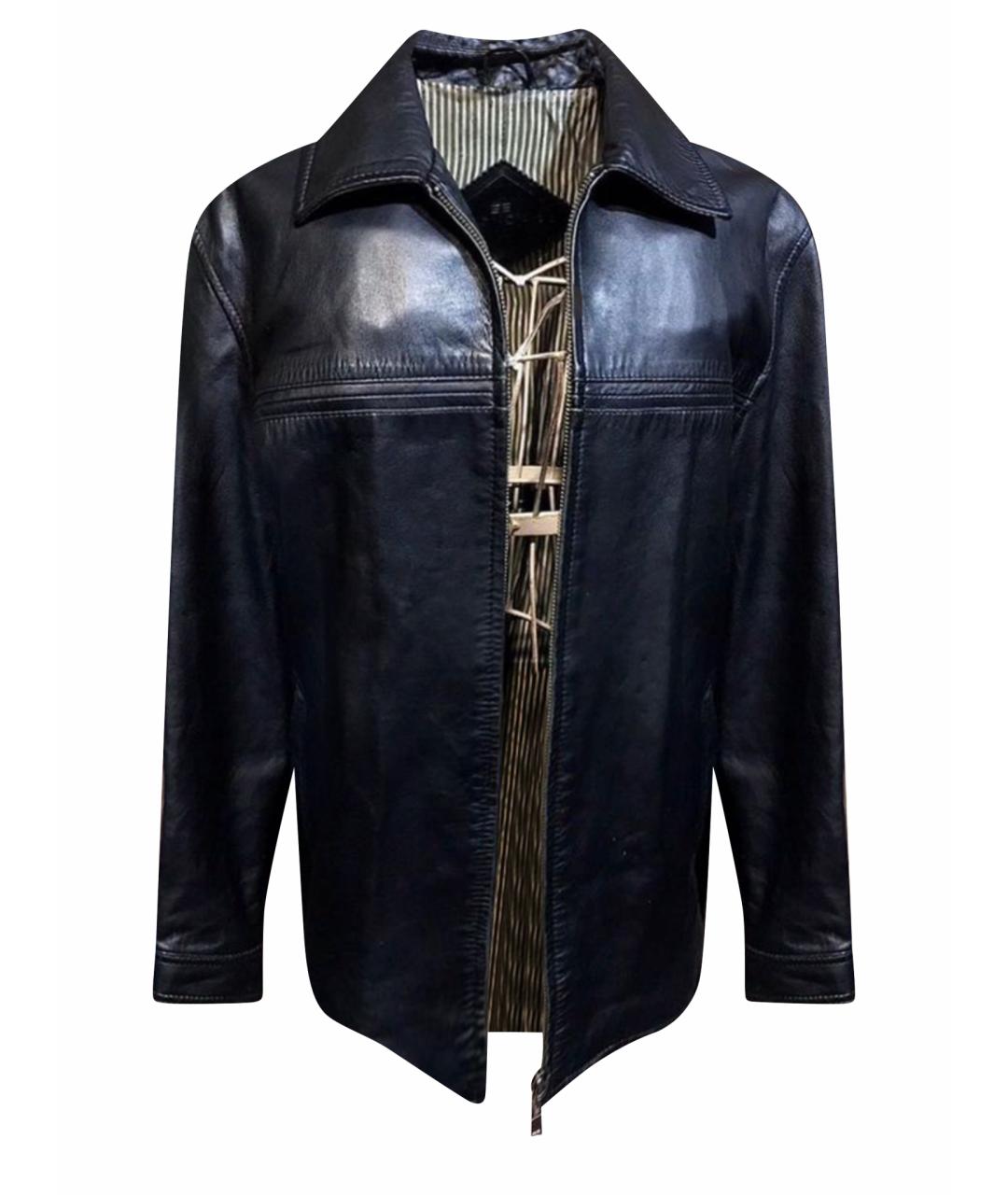 BALENCIAGA Черная кожаная куртка, фото 1