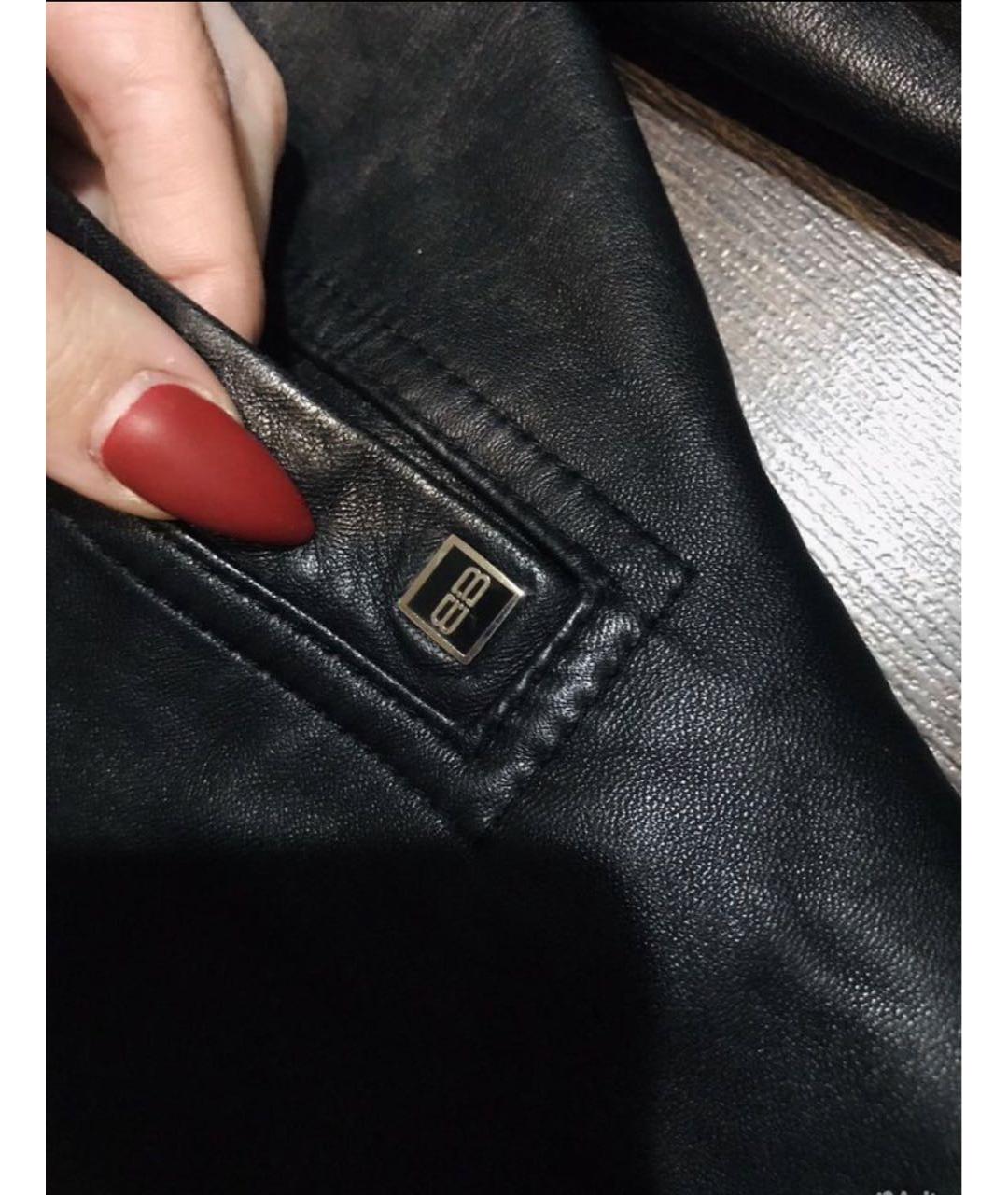 BALENCIAGA Черная кожаная куртка, фото 6