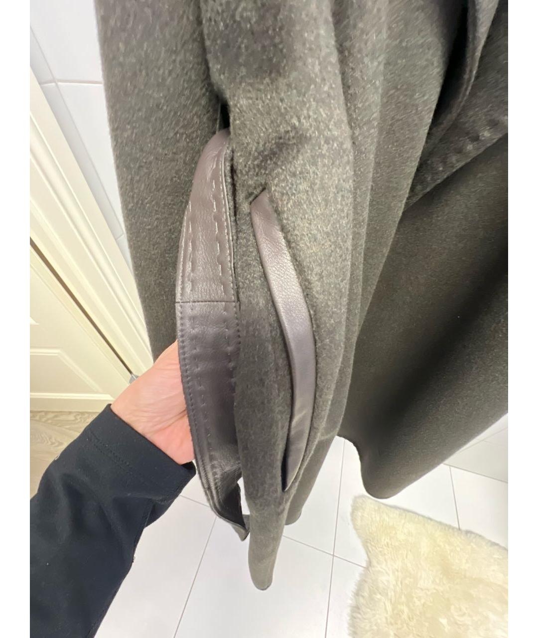 MAX MARA Хаки кашемировое пальто, фото 5