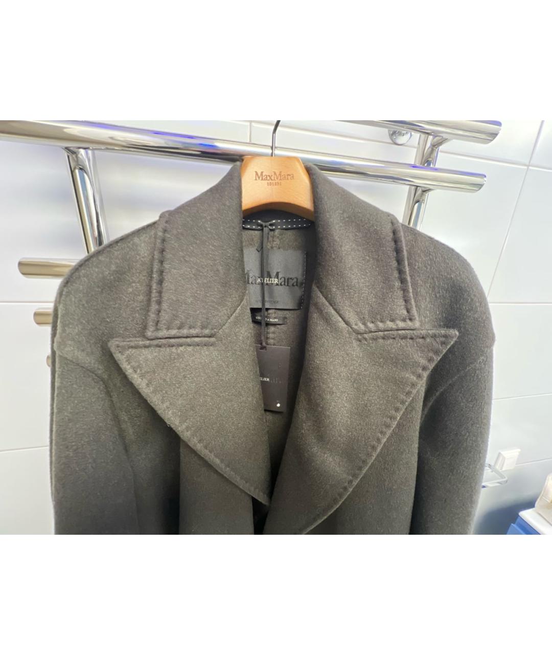 MAX MARA Хаки кашемировое пальто, фото 4