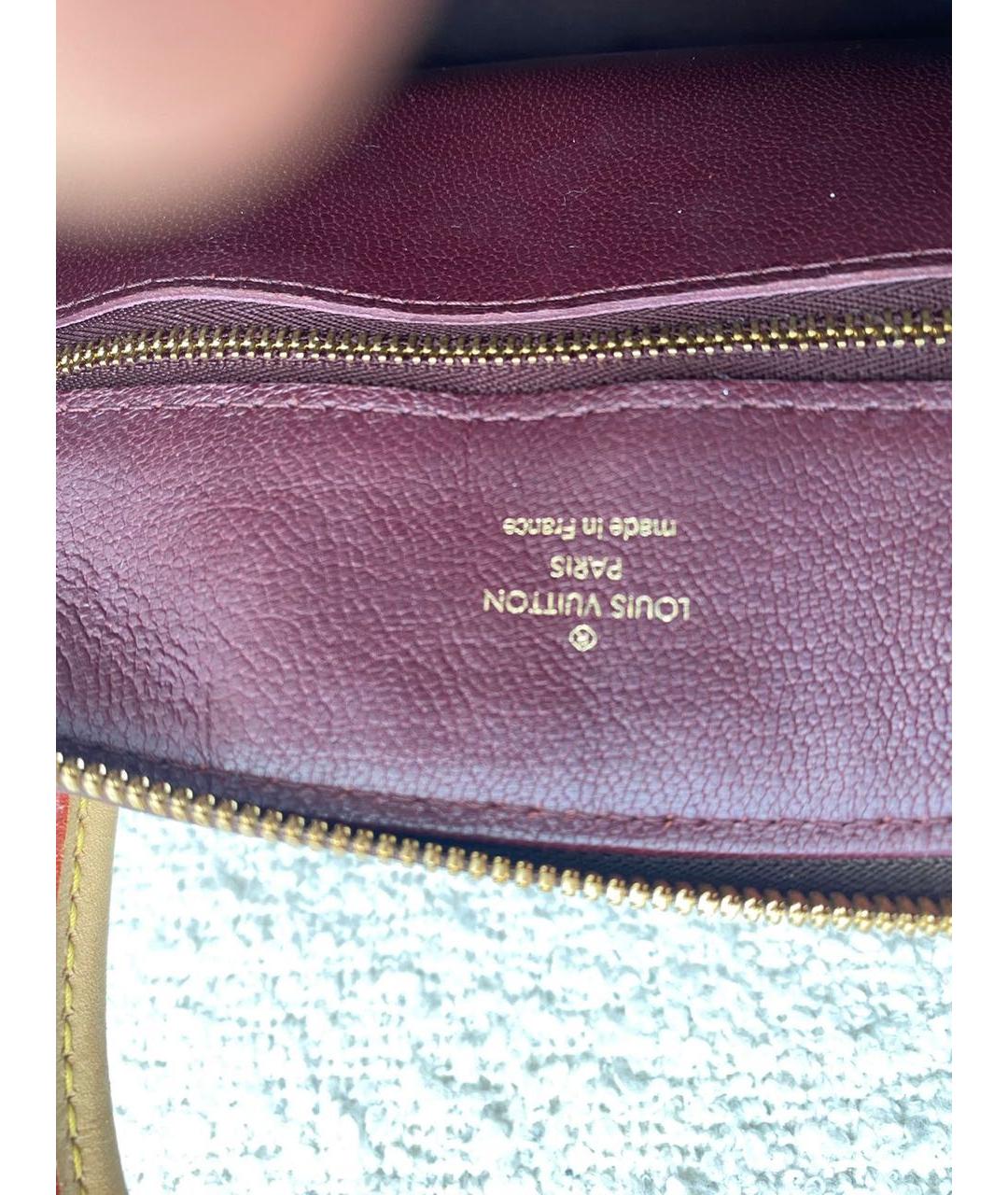 LOUIS VUITTON Коричневая кожаная сумка тоут, фото 7