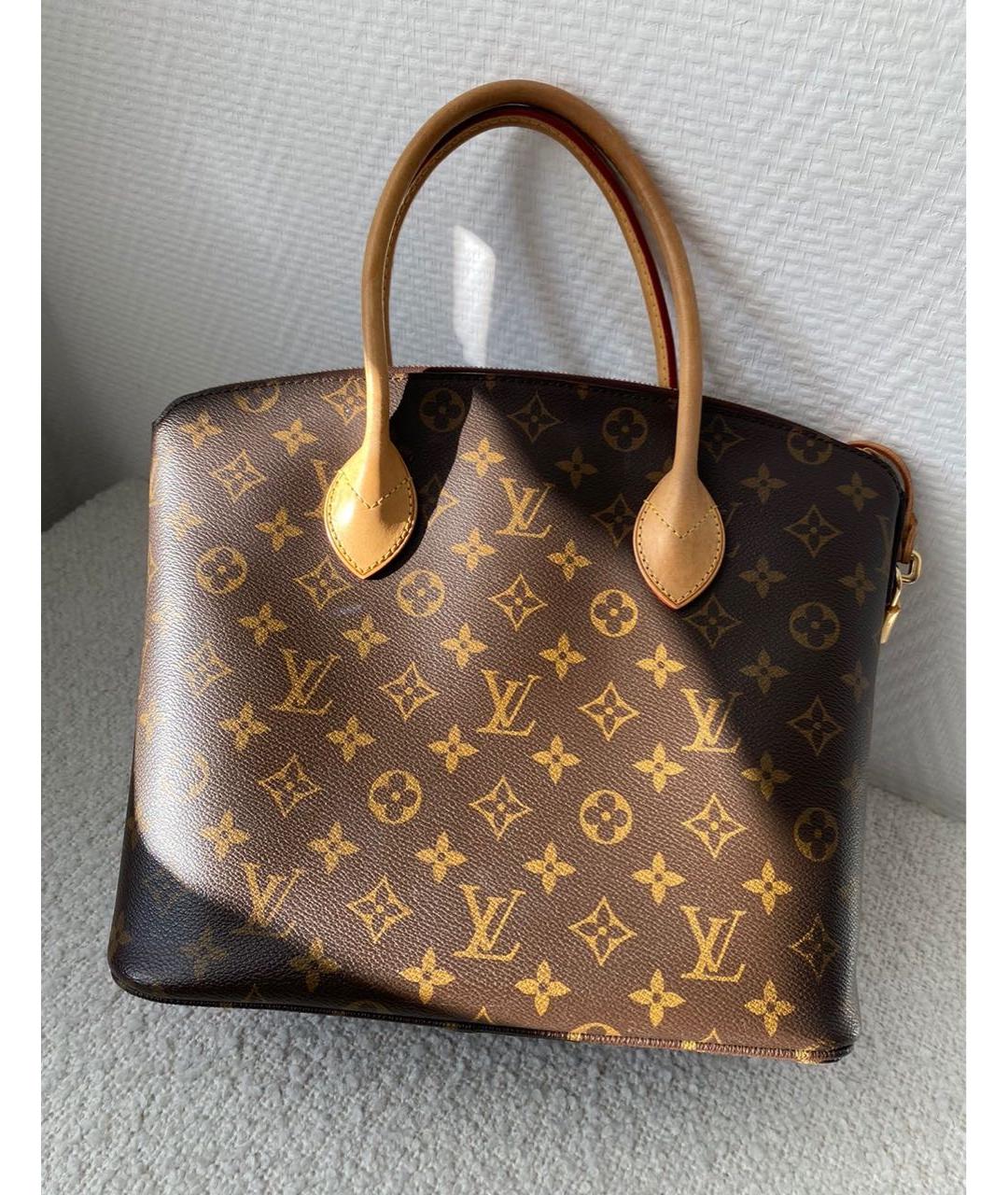 LOUIS VUITTON Коричневая кожаная сумка тоут, фото 2