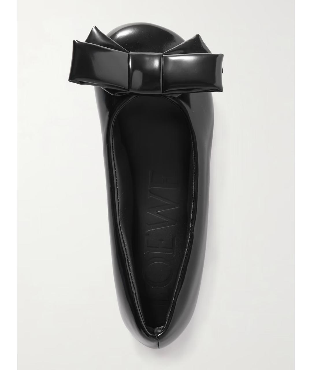 LOEWE Черные кожаные балетки, фото 3