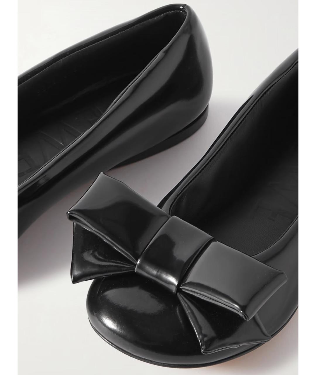LOEWE Черные кожаные балетки, фото 4