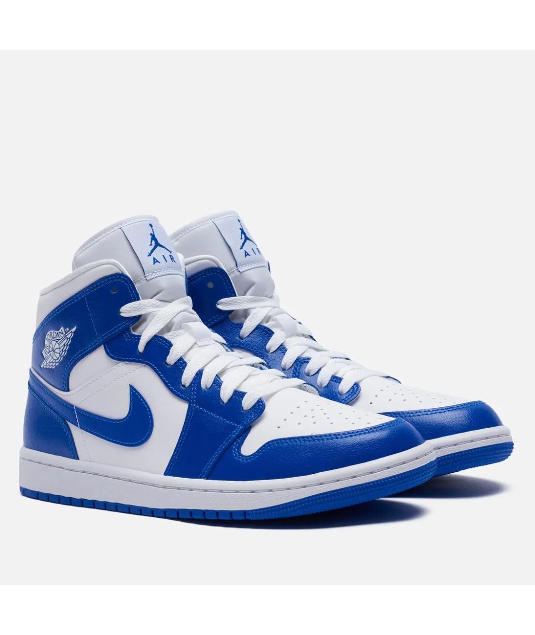 JORDAN Синие кожаные кроссовки, фото 2