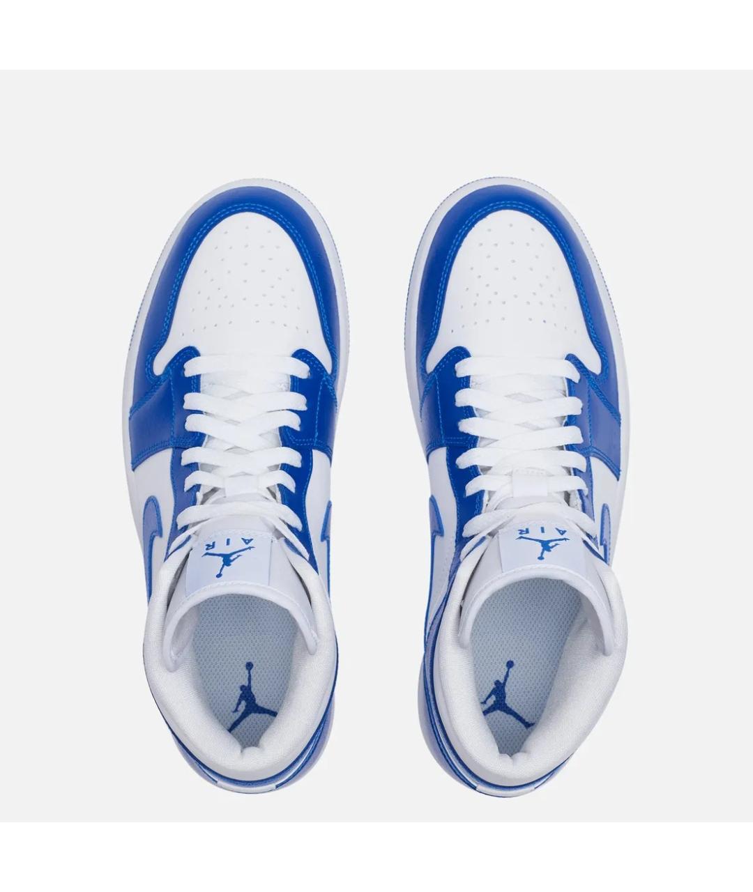 JORDAN Синие кожаные кроссовки, фото 3