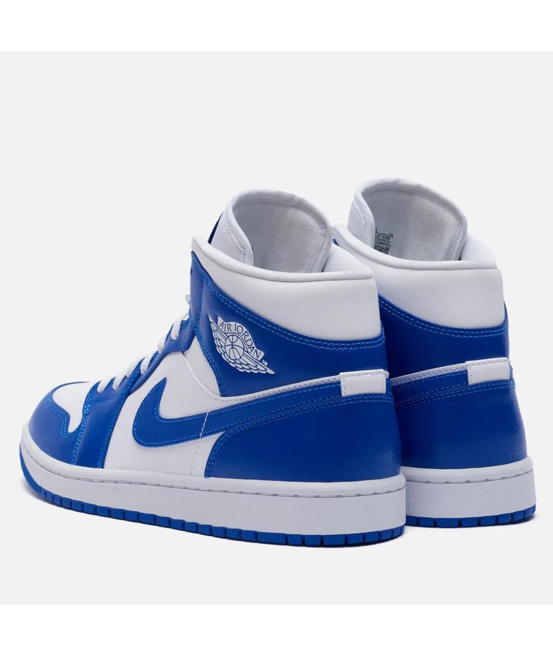 JORDAN Синие кожаные кроссовки, фото 4