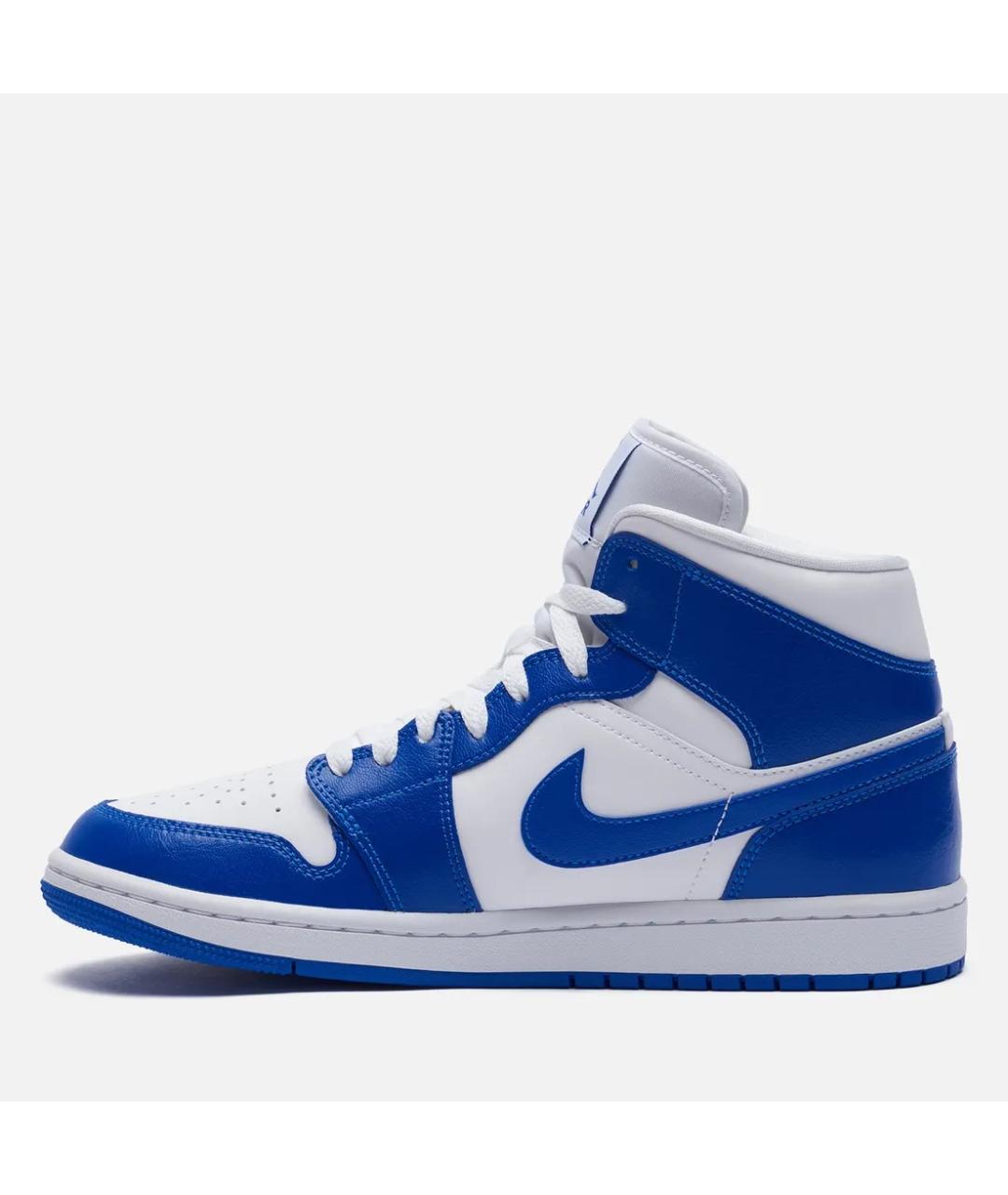 JORDAN Синие кожаные кроссовки, фото 5