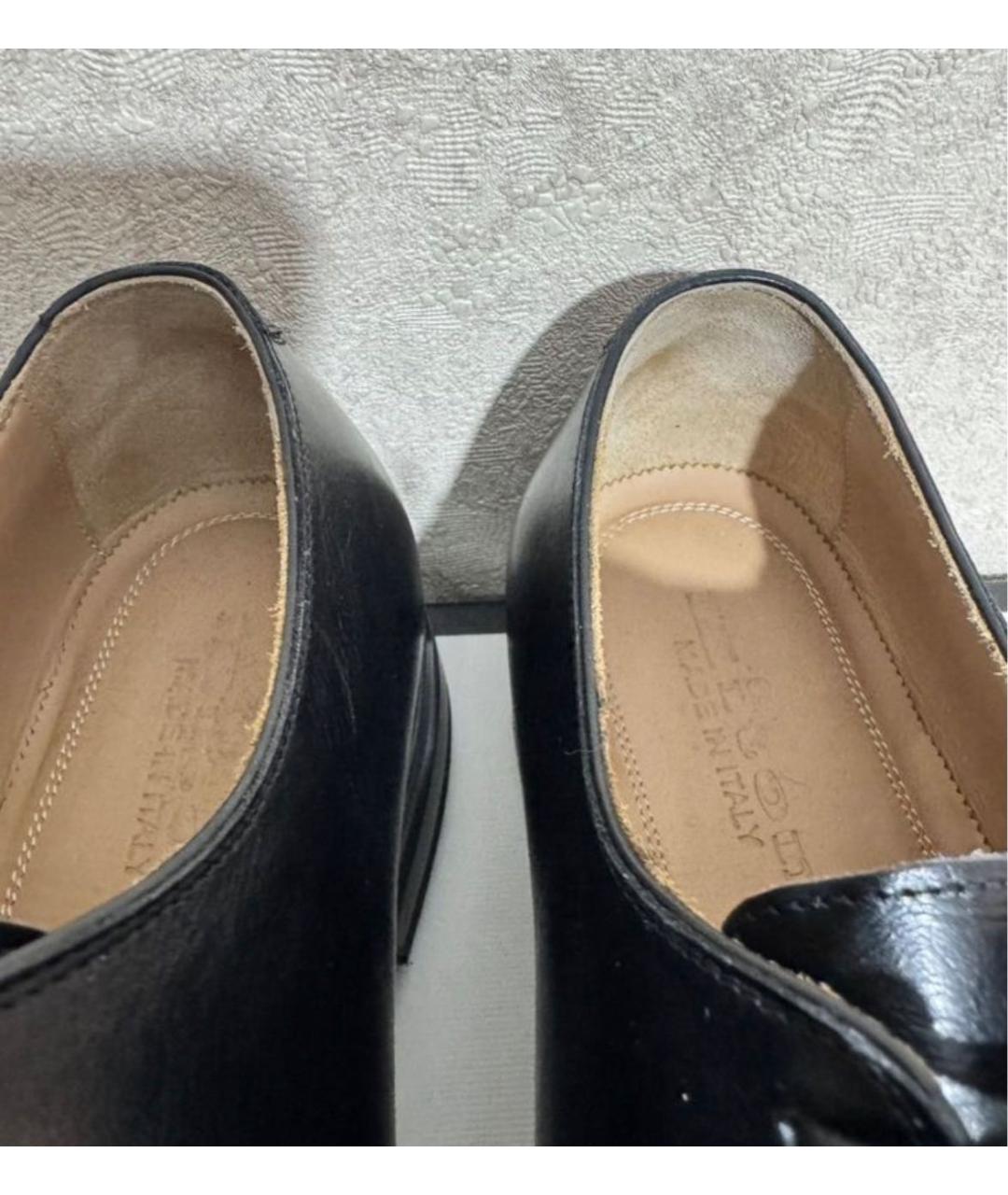 KITON Черные кожаные туфли, фото 6