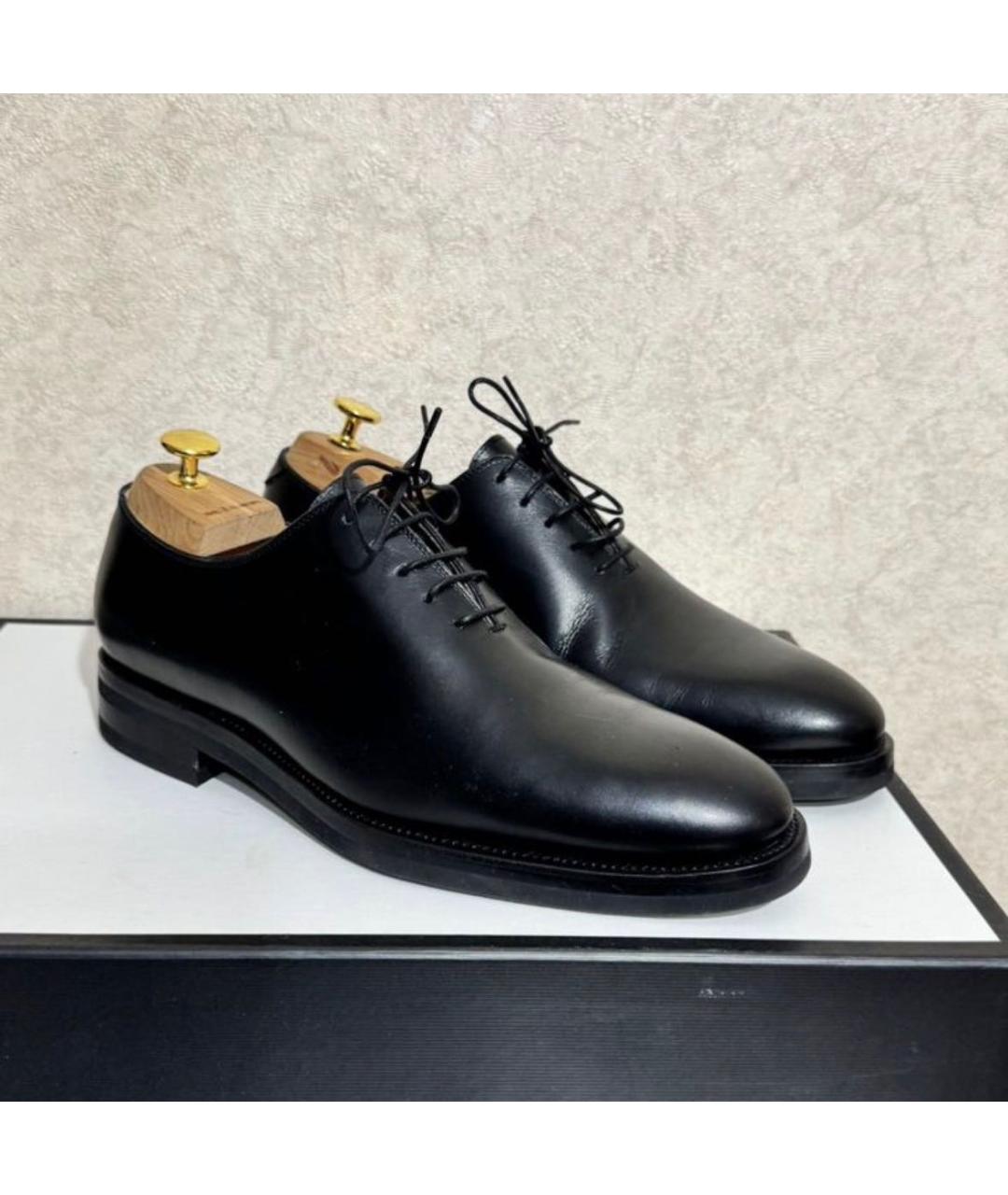 KITON Черные кожаные туфли, фото 2