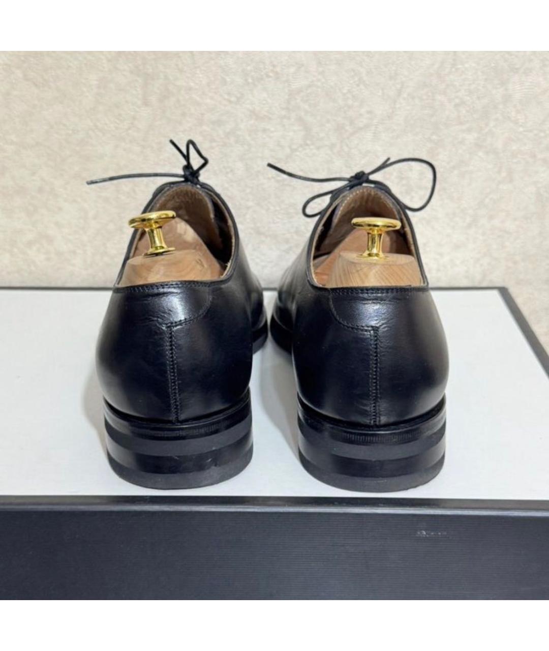 KITON Черные кожаные туфли, фото 4