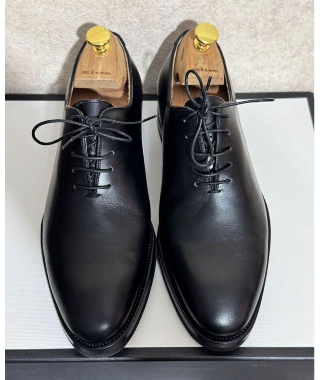 KITON Черные кожаные туфли, фото 3