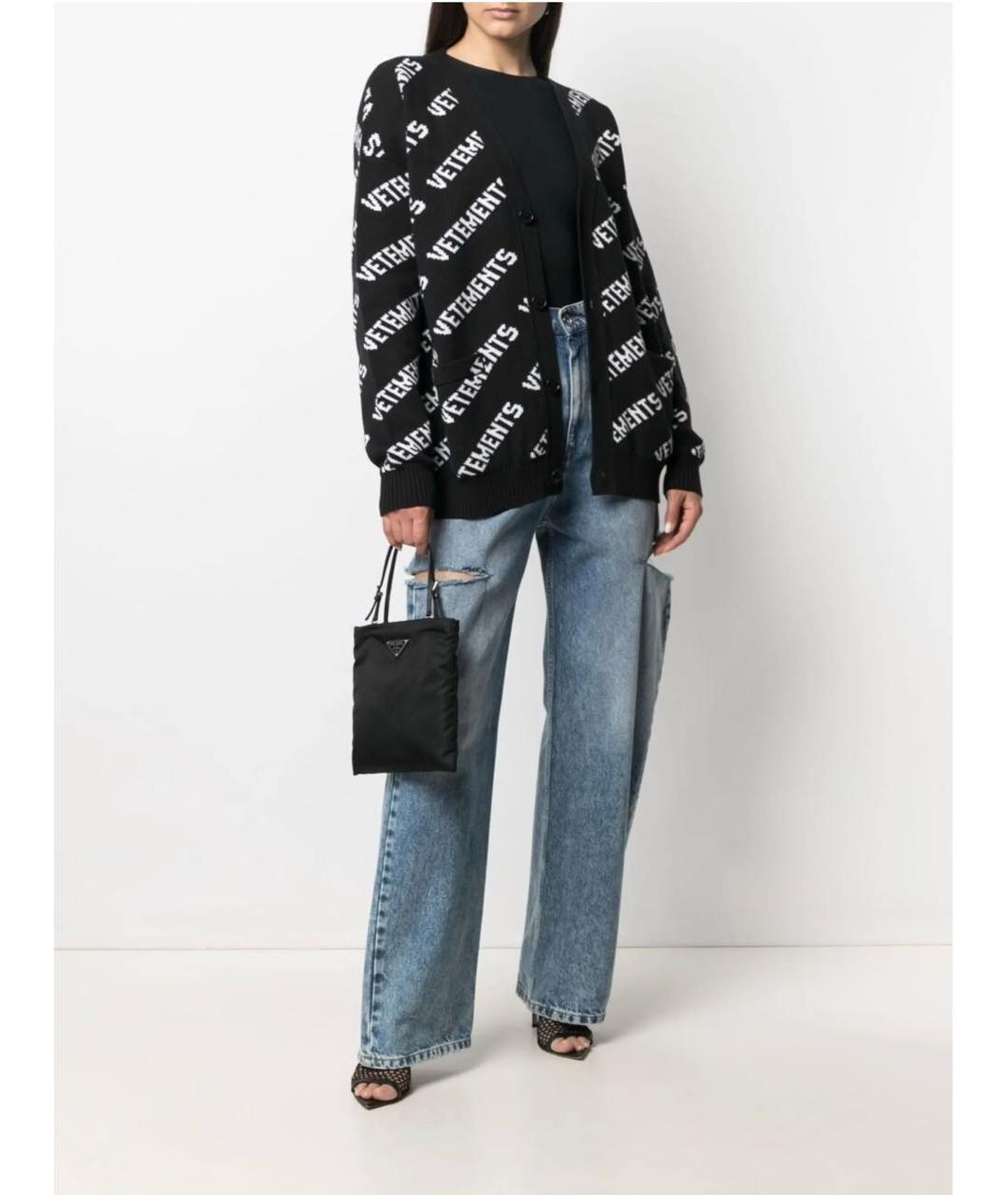 VETEMENTS Черный кардиган, фото 5