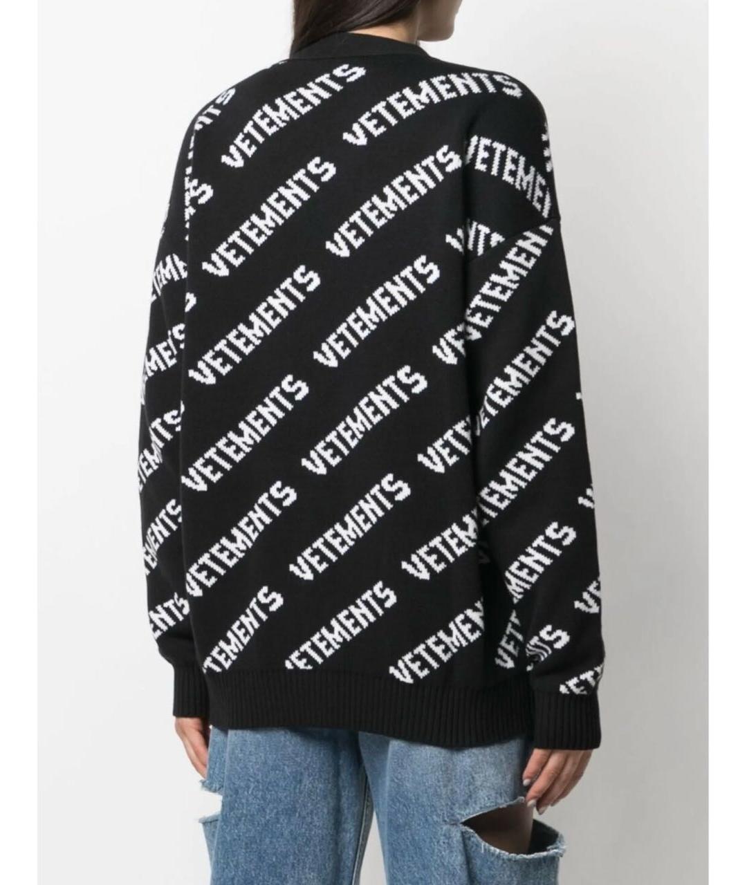 VETEMENTS Черный кардиган, фото 2