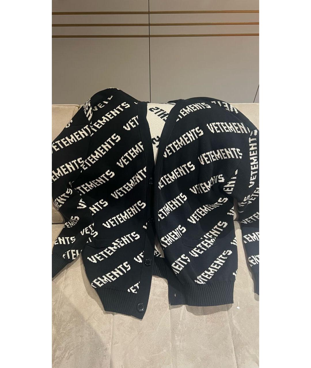 VETEMENTS Черный кардиган, фото 4