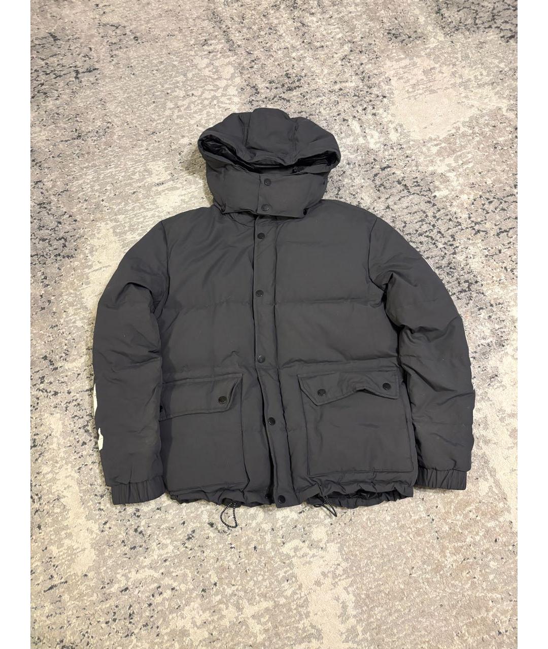 OFF-WHITE Антрацитовый хлопковый пуховик, фото 7