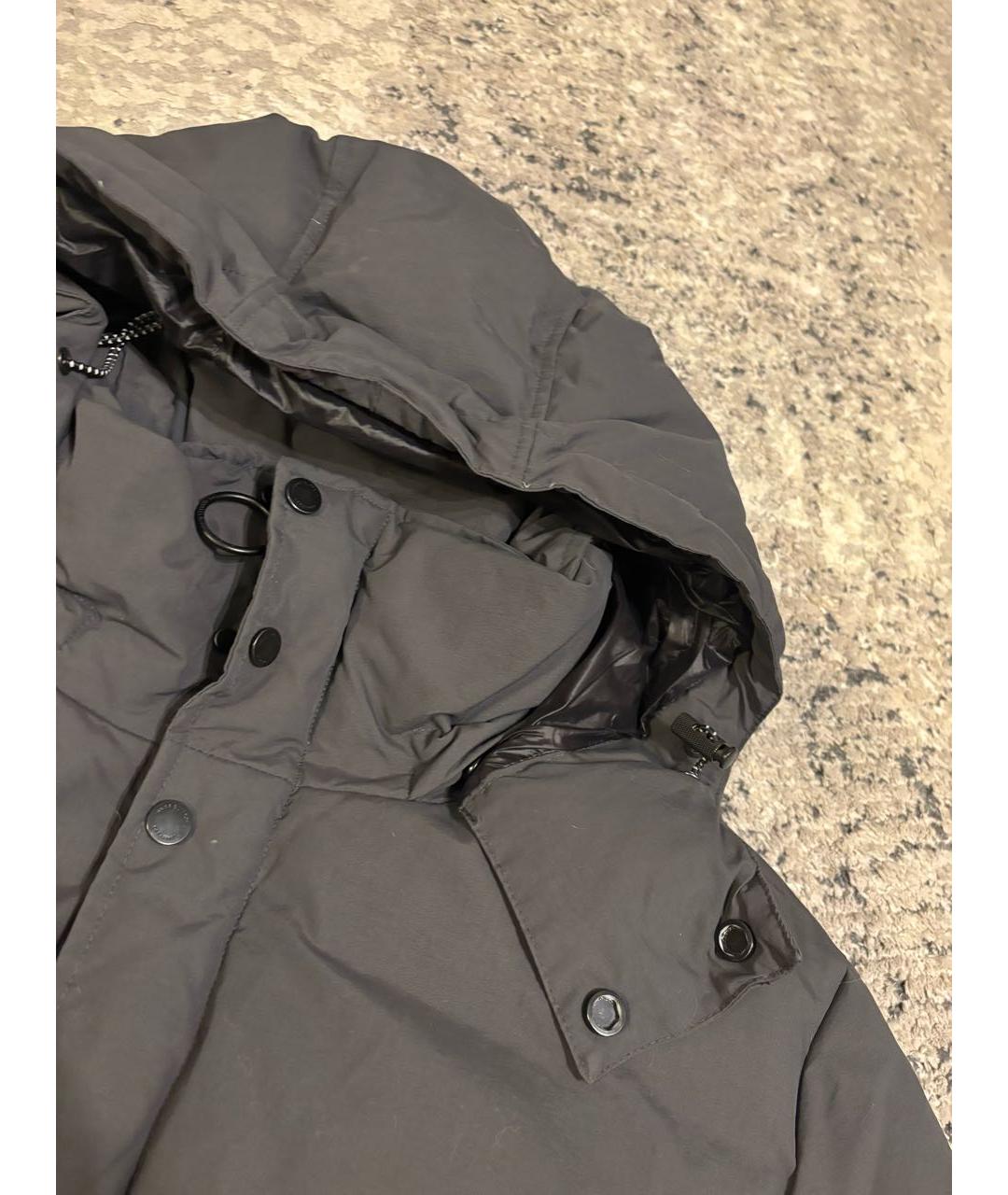 OFF-WHITE Антрацитовый хлопковый пуховик, фото 8