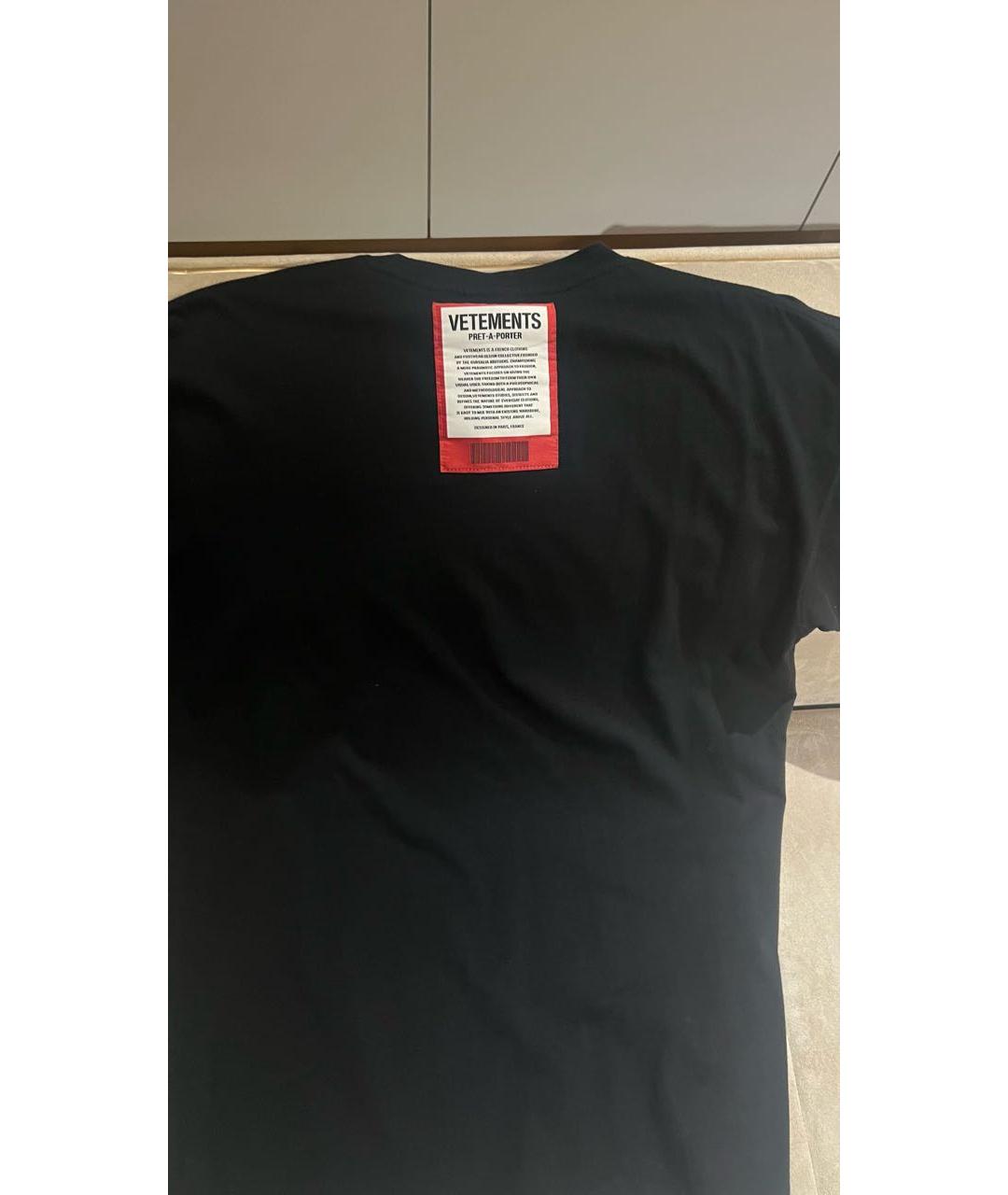 VETEMENTS Черная замшевая футболка, фото 4