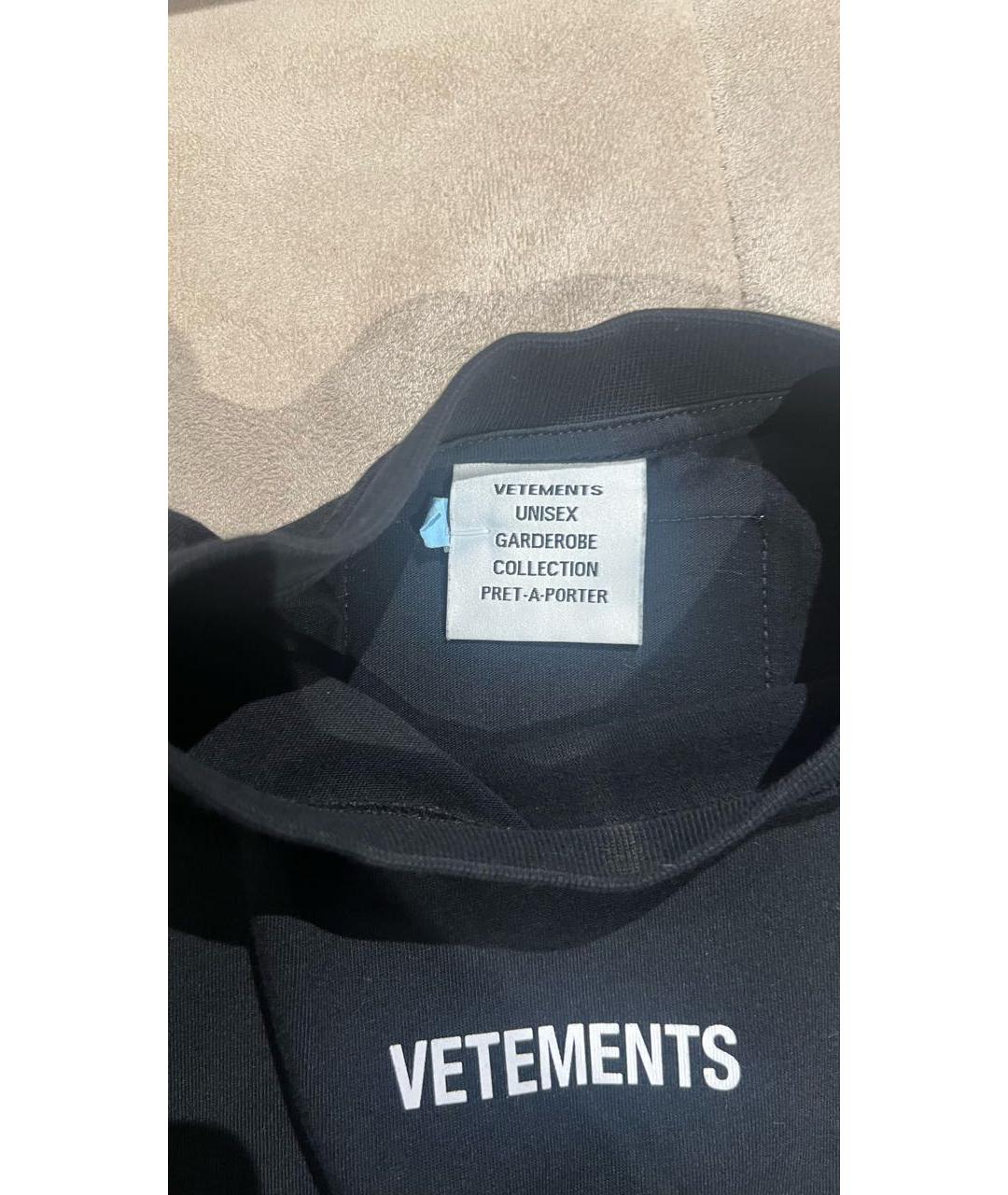 VETEMENTS Черная замшевая футболка, фото 5
