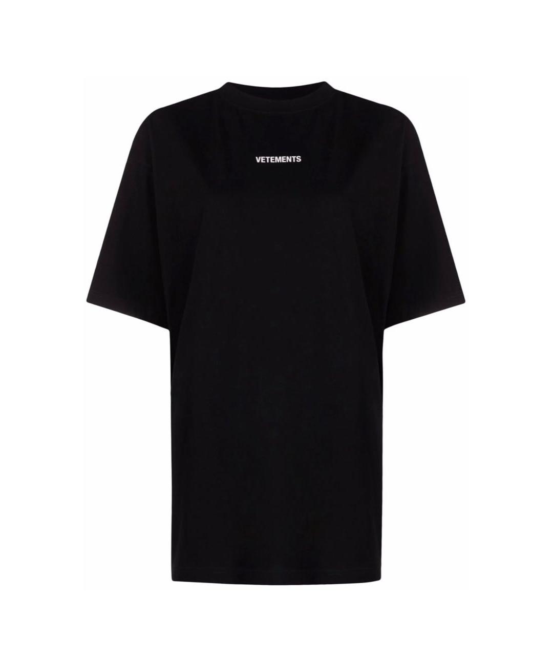 VETEMENTS Черная замшевая футболка, фото 1