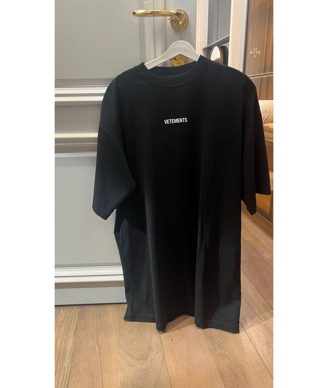 VETEMENTS Черная замшевая футболка, фото 3