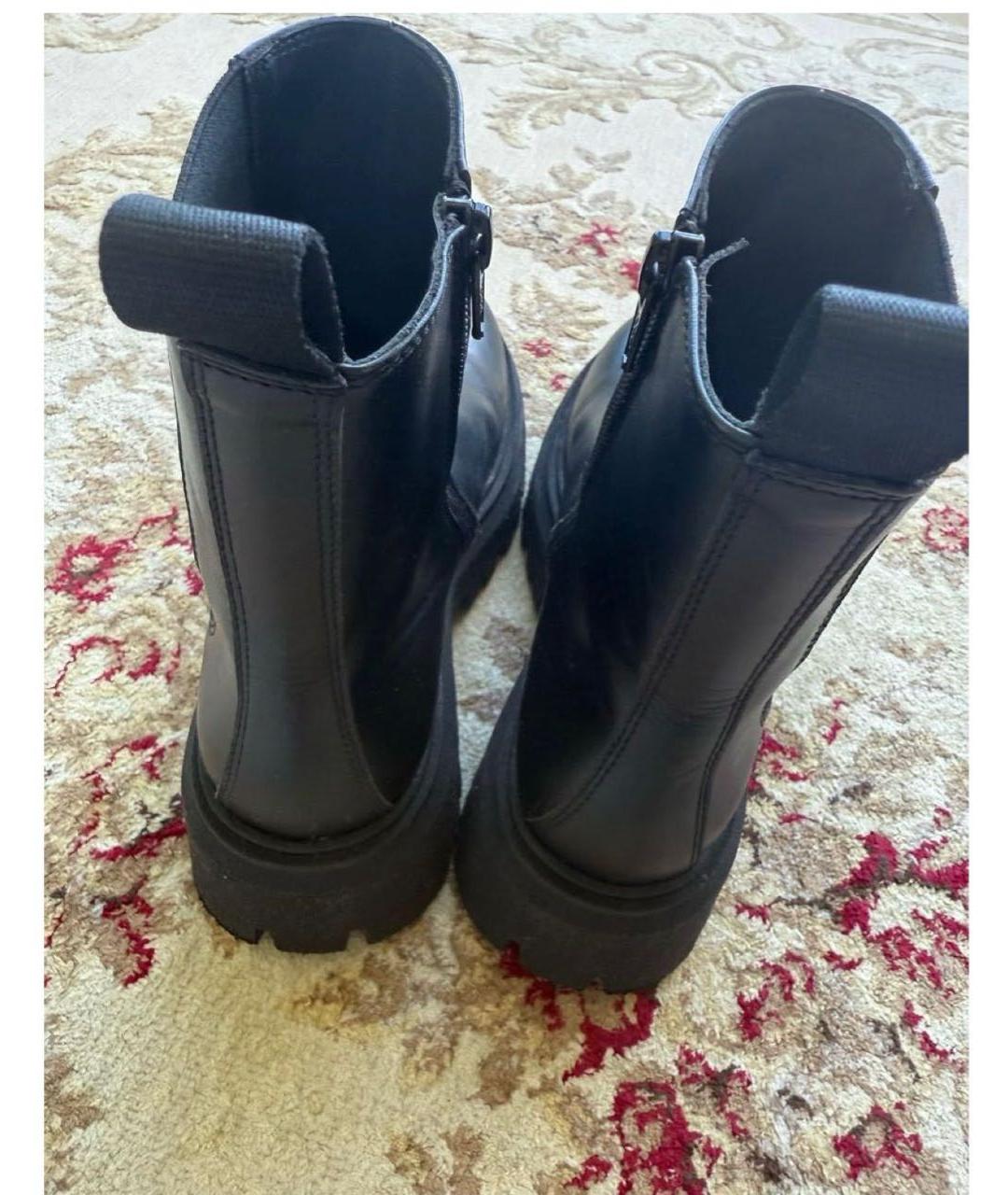 MSGM Черные кожаные ботинки, фото 3