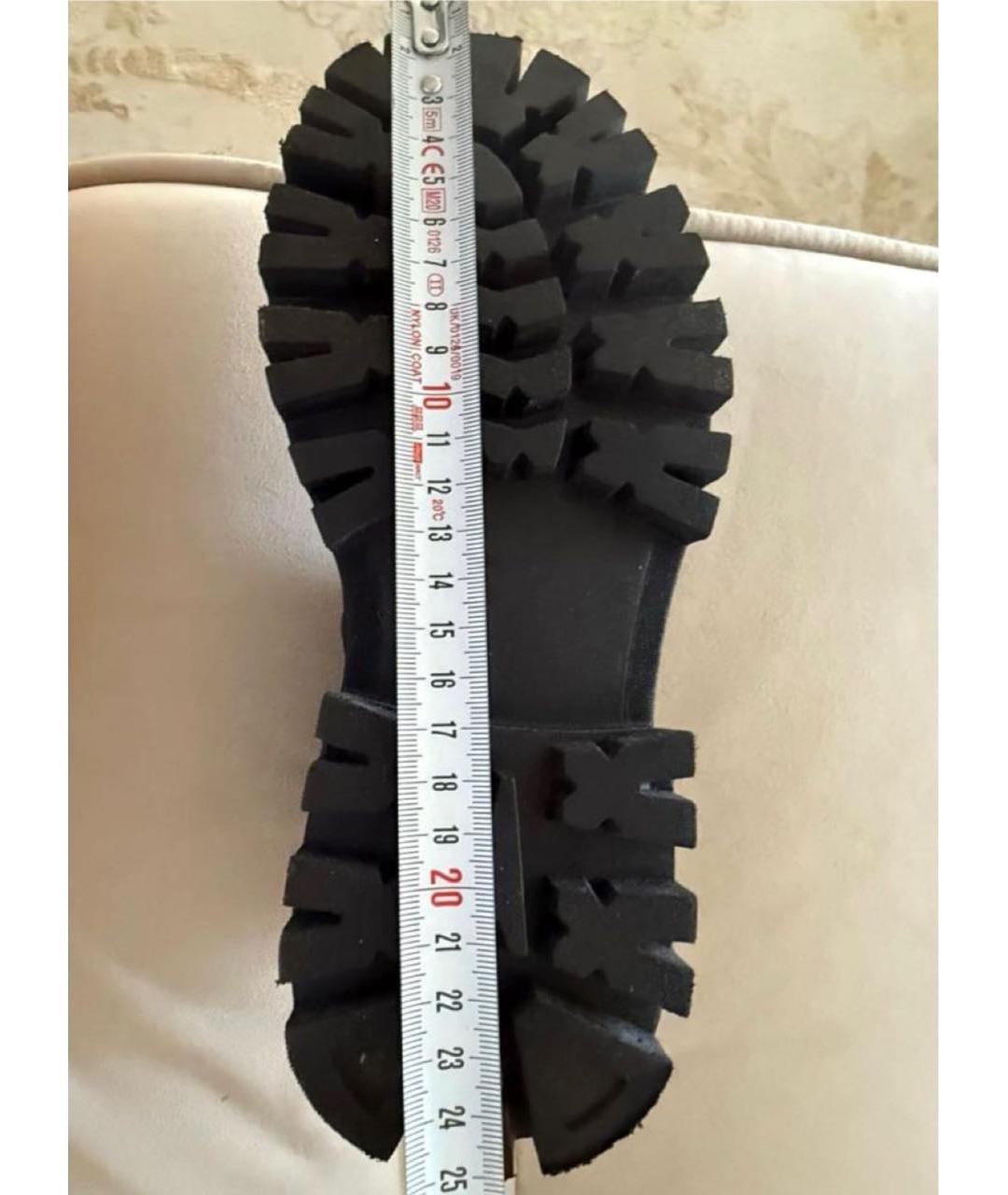 MSGM Черные кожаные ботинки, фото 6