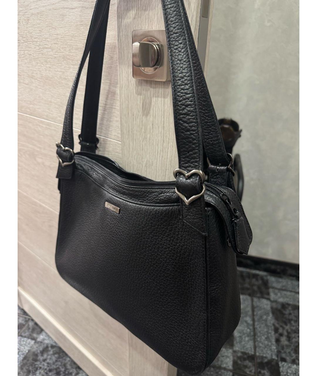 SAINT LAURENT Черная кожаная сумка через плечо, фото 2