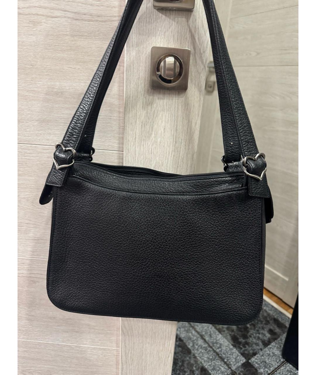 SAINT LAURENT Черная кожаная сумка через плечо, фото 3