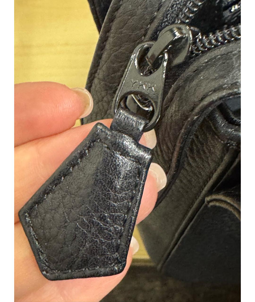 SAINT LAURENT Черная кожаная сумка через плечо, фото 6