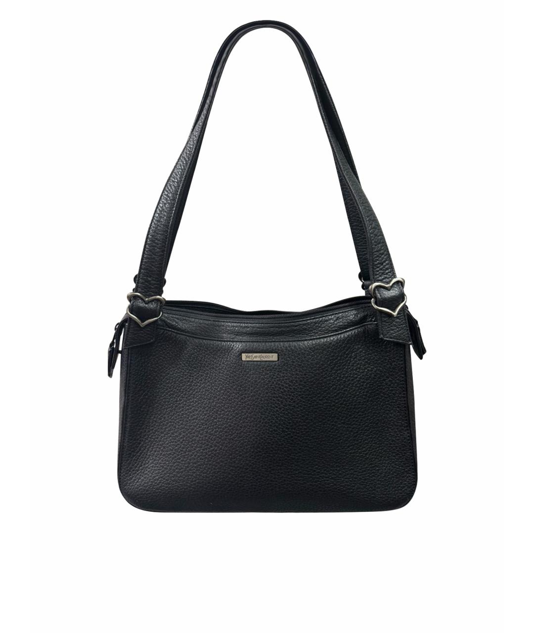 SAINT LAURENT Черная кожаная сумка через плечо, фото 8