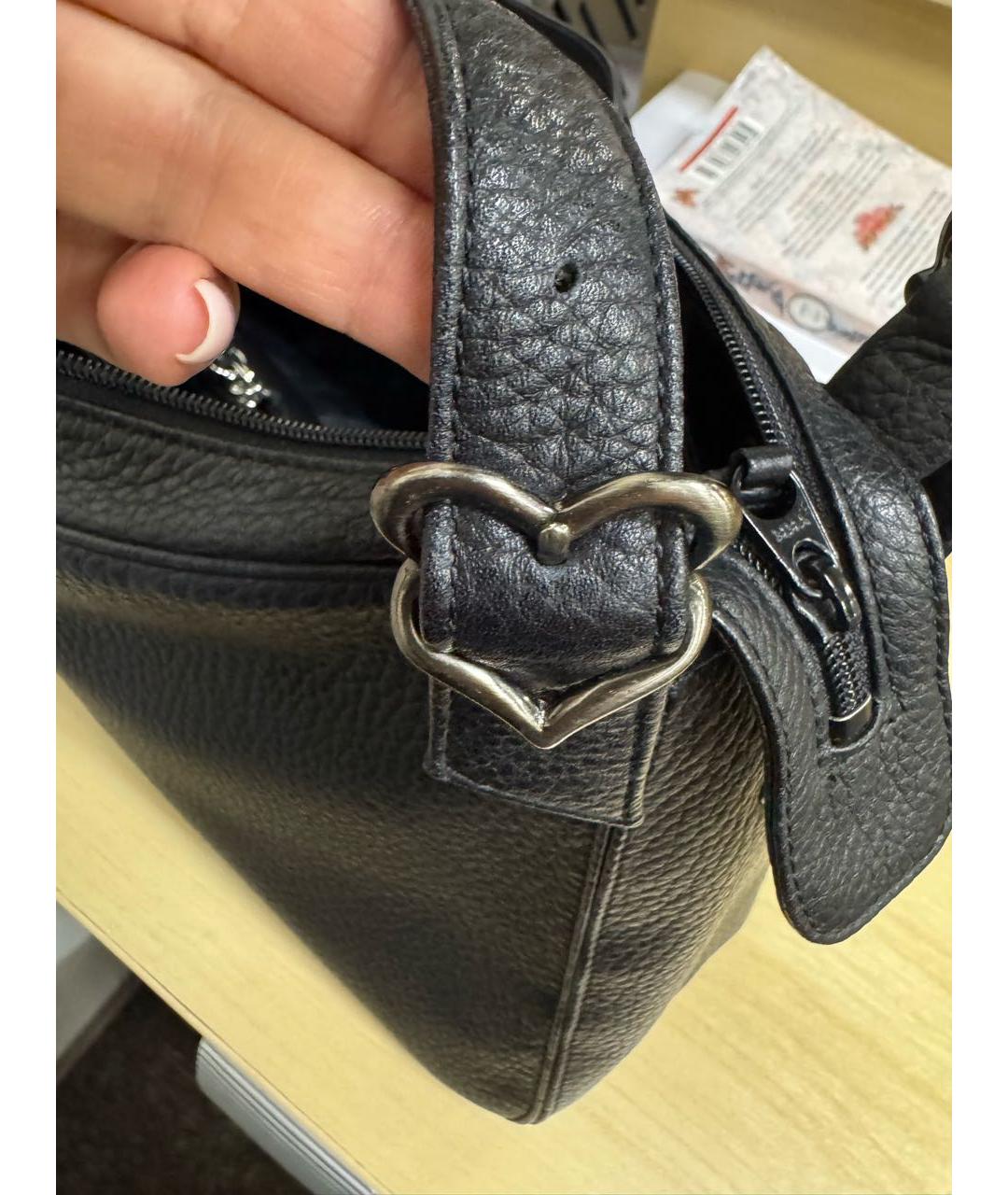 SAINT LAURENT Черная кожаная сумка через плечо, фото 7