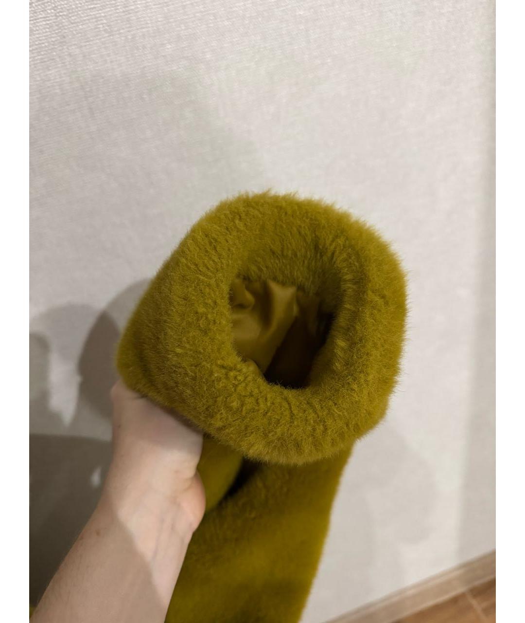 STAND STUDIO Горчичная полиэстеровая шуба, фото 5