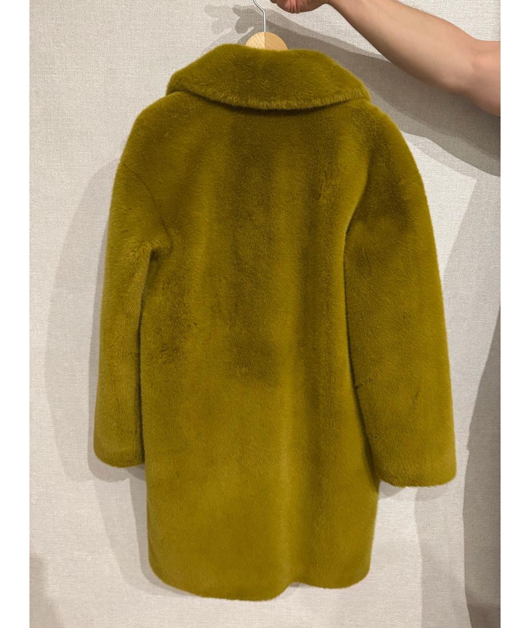 STAND STUDIO Горчичная полиэстеровая шуба, фото 2