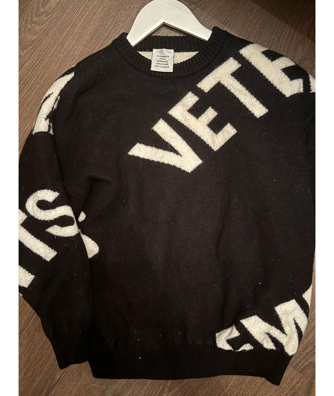 VETEMENTS Черный шерстяной джемпер / свитер, фото 3