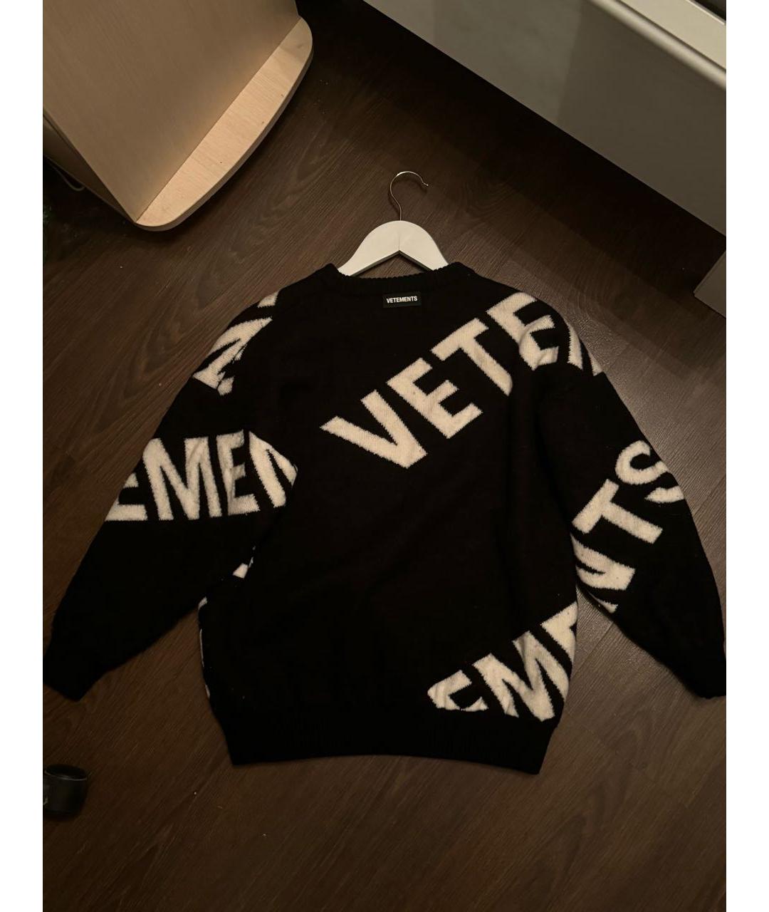 VETEMENTS Черный шерстяной джемпер / свитер, фото 7