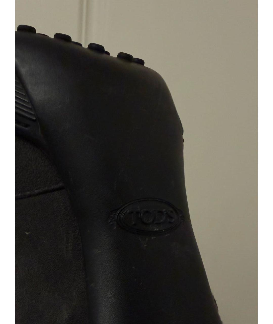 TOD'S Антрацитовые замшевые ботильоны, фото 8