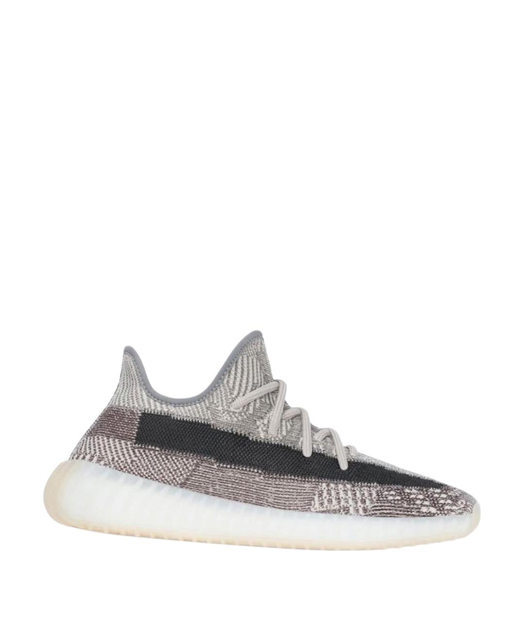 ADIDAS YEEZY Серые текстильные низкие кроссовки / кеды, фото 1