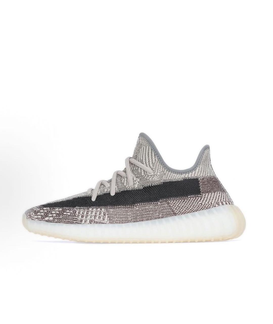 ADIDAS YEEZY Серые текстильные низкие кроссовки / кеды, фото 2