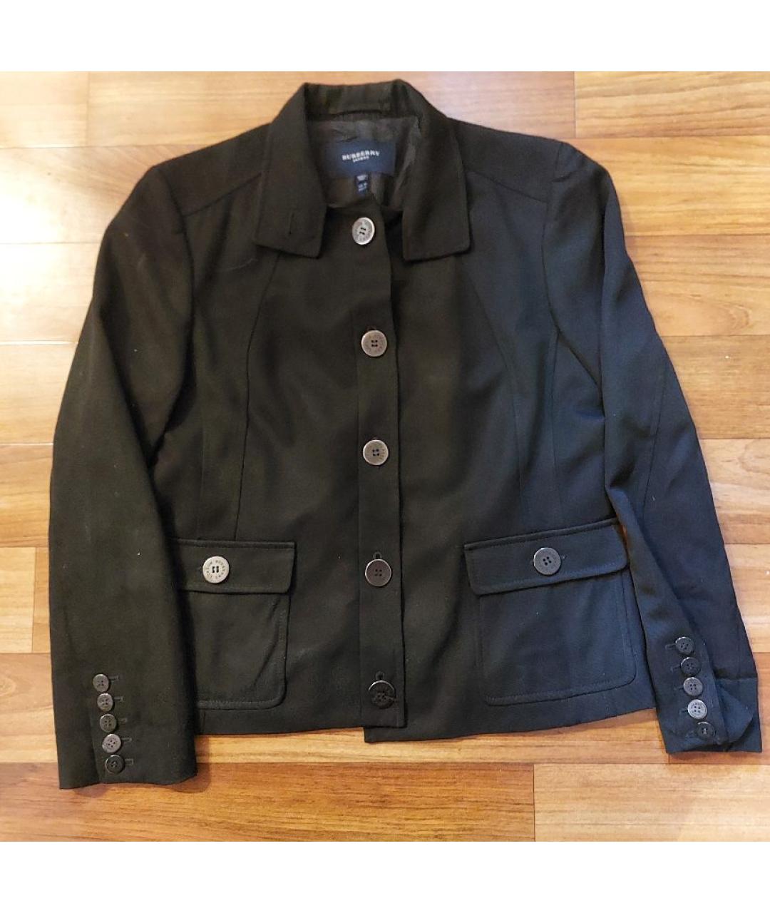 BURBERRY Черный шерстяной жакет/пиджак, фото 5