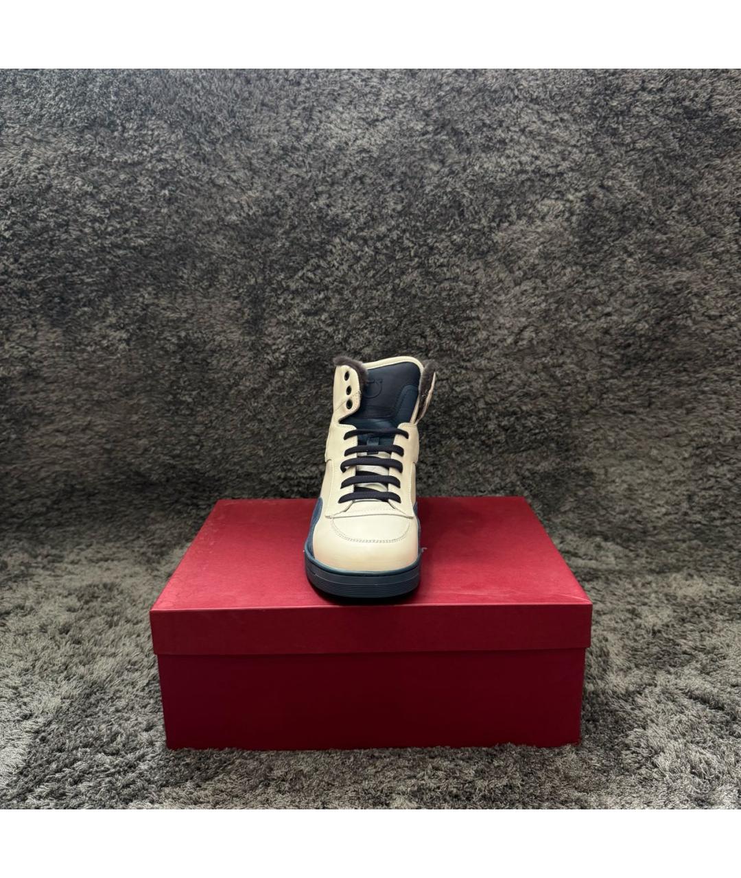 FERRAGAMO Кожаные высокие кроссовки / кеды, фото 2