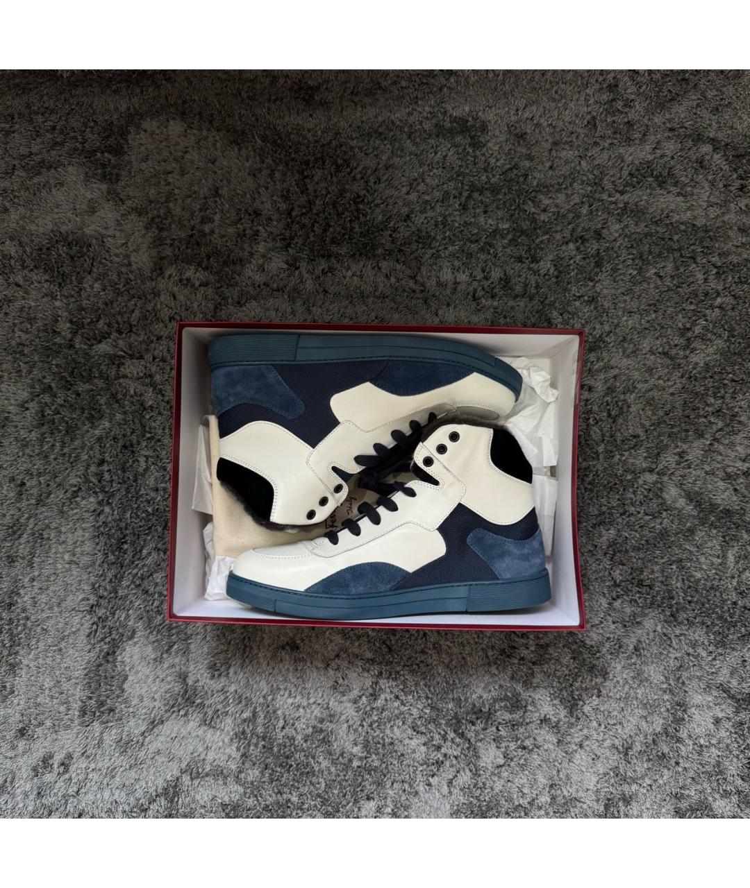 FERRAGAMO Кожаные высокие кроссовки / кеды, фото 8