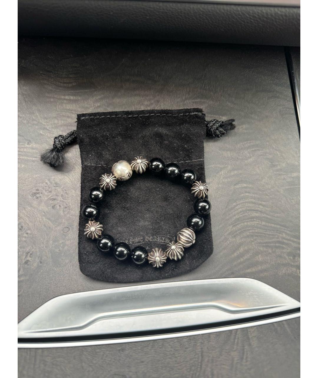 CHROME HEARTS Черный серебряный браслет, фото 5