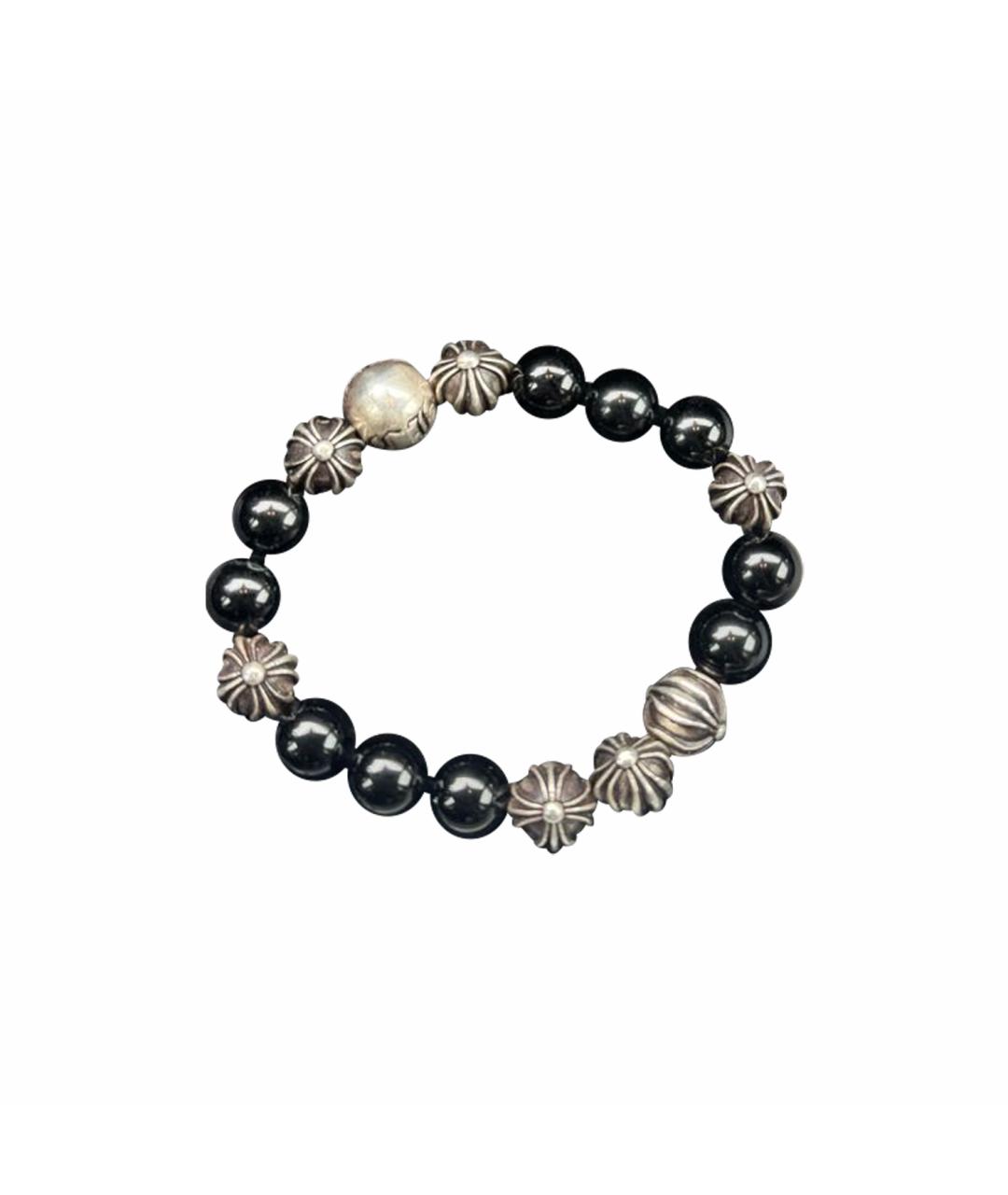 CHROME HEARTS Черный серебряный браслет, фото 1