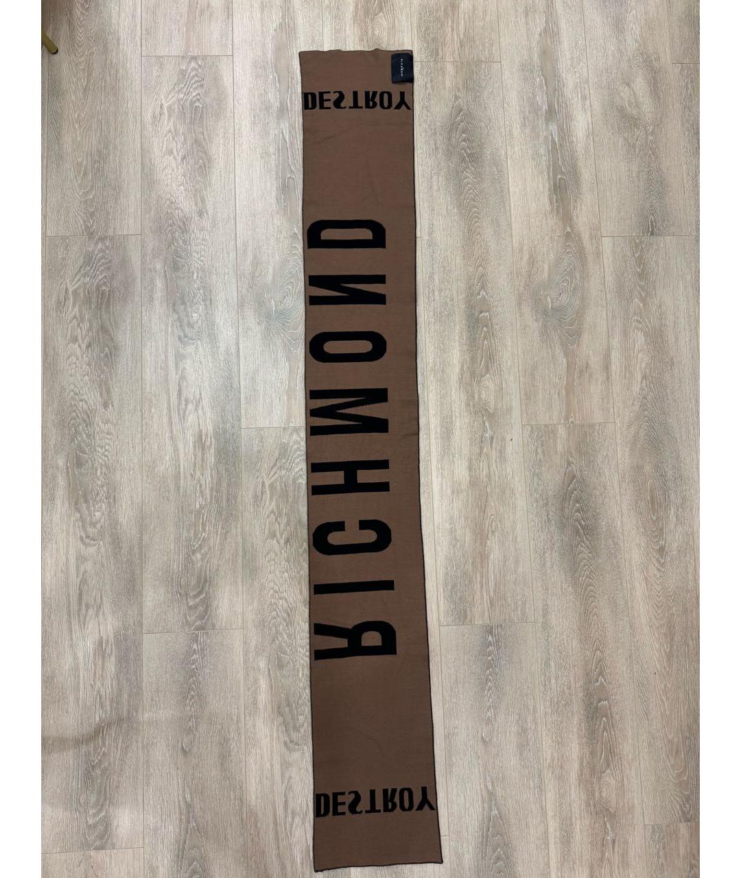 JOHN RICHMOND Коричневый шарф, фото 2