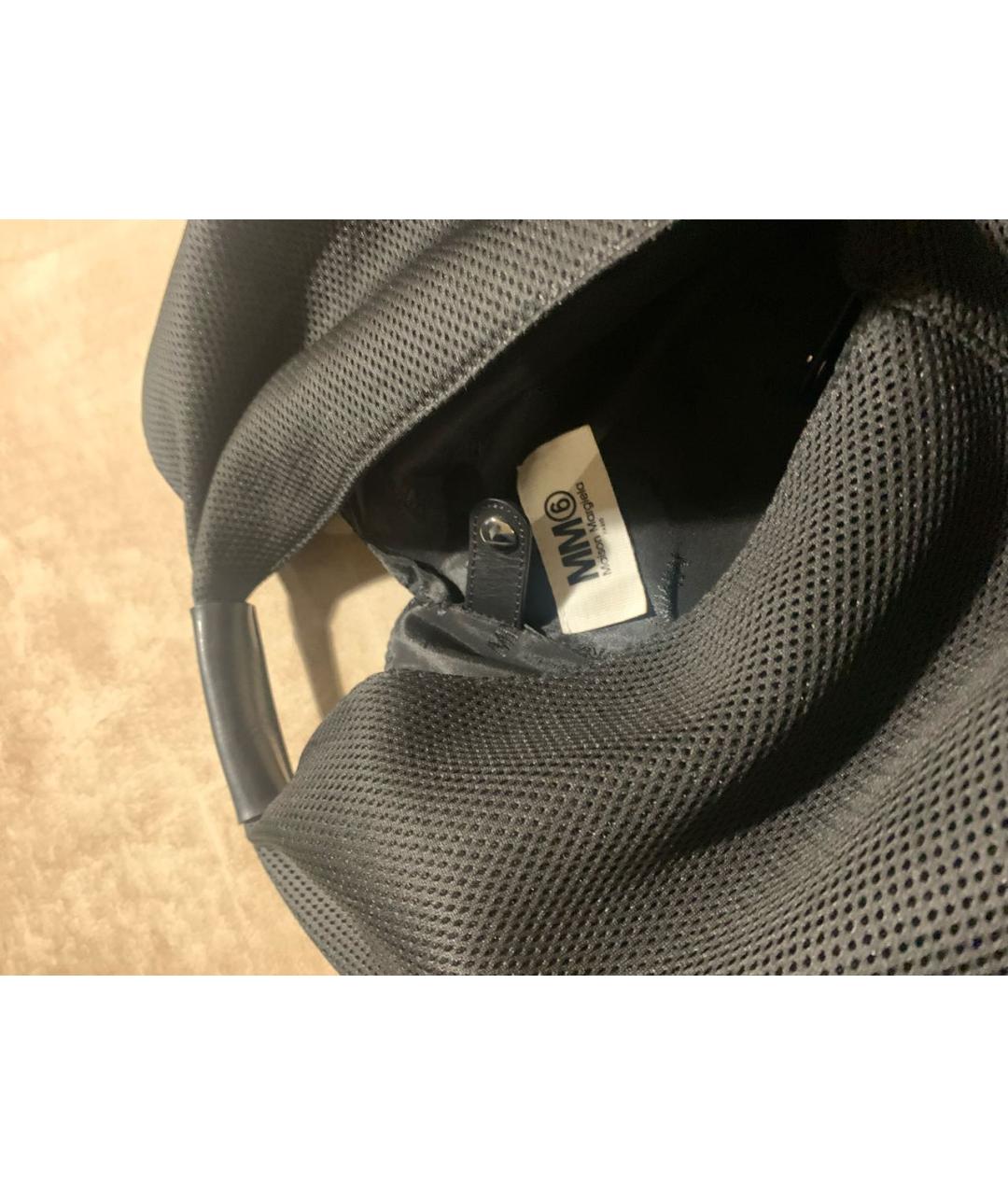 MAISON MARGIELA Черная синтетическая сумка тоут, фото 4