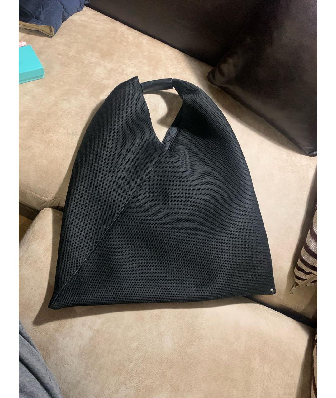MAISON MARGIELA Черная синтетическая сумка тоут, фото 6