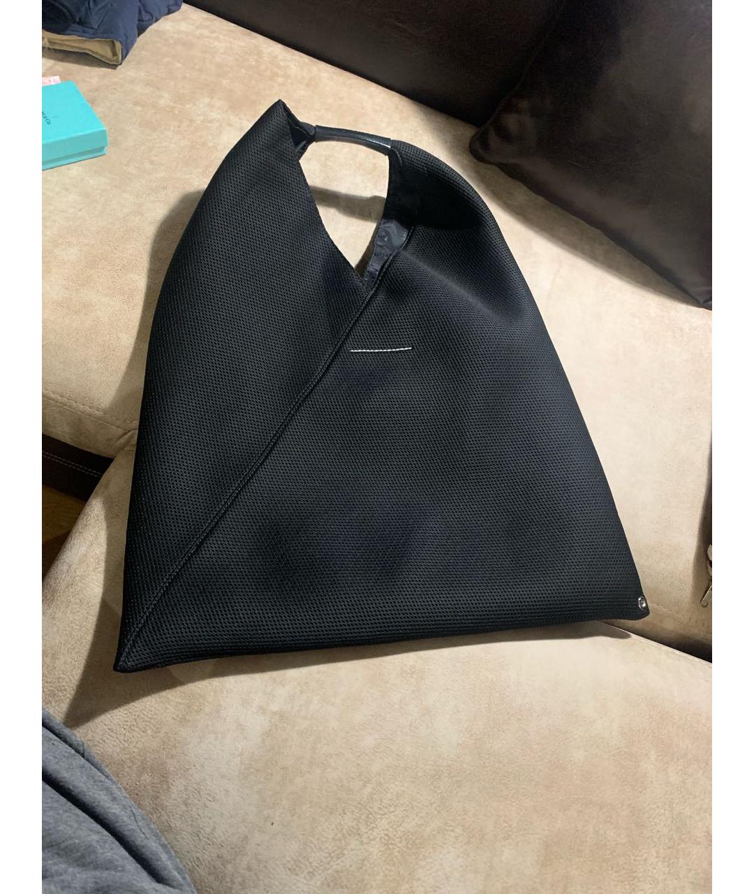 MAISON MARGIELA Черная синтетическая сумка тоут, фото 2