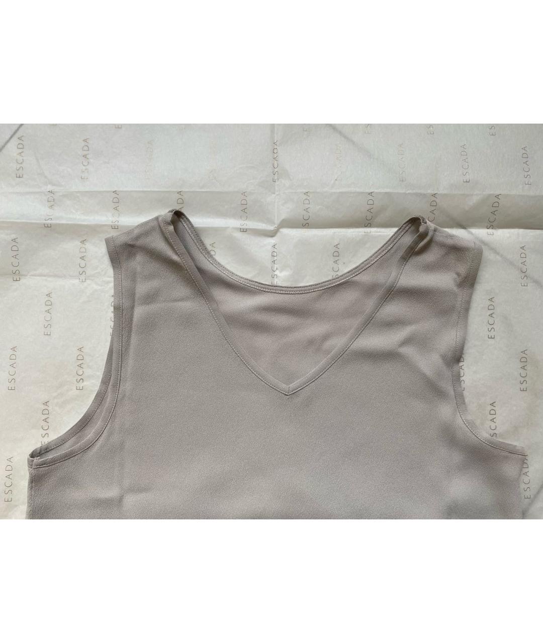 FABIANA FILIPPI Бежевая ацетатная майка, фото 2